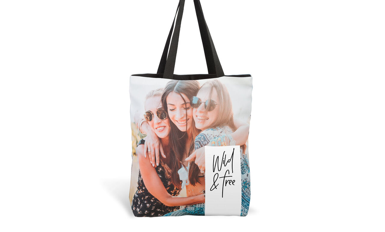 Sac personnalisé avec photo d’amies.