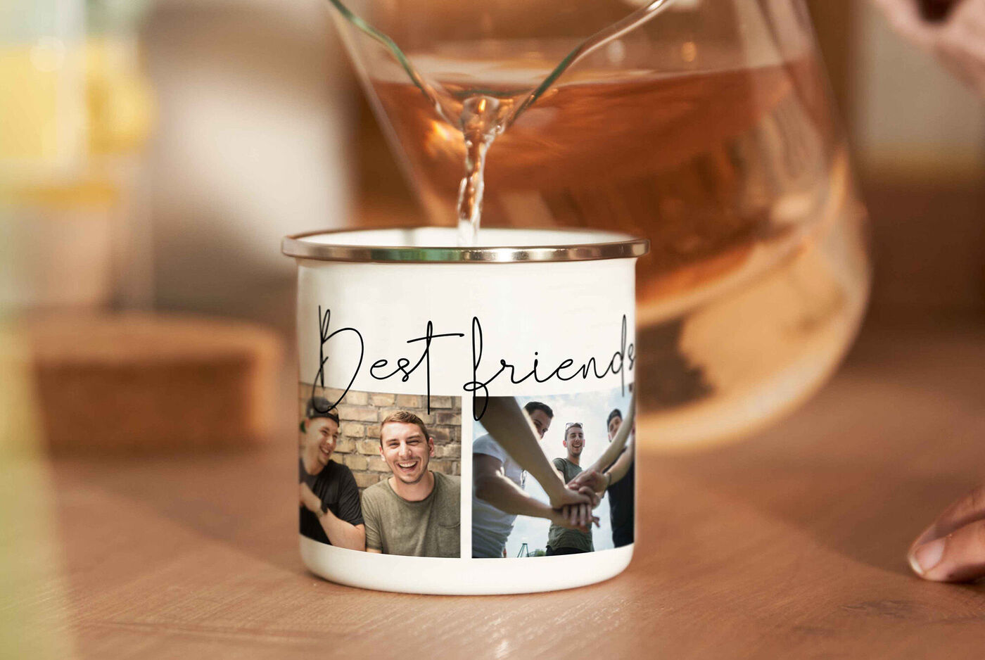 Mug émail personnalisé