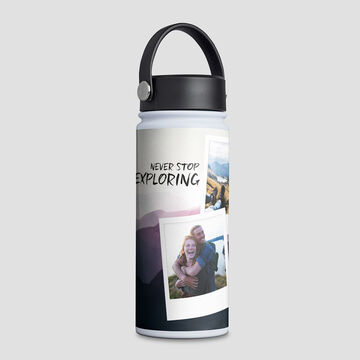 Gourde personnalisée avec des photos de couple en vacances