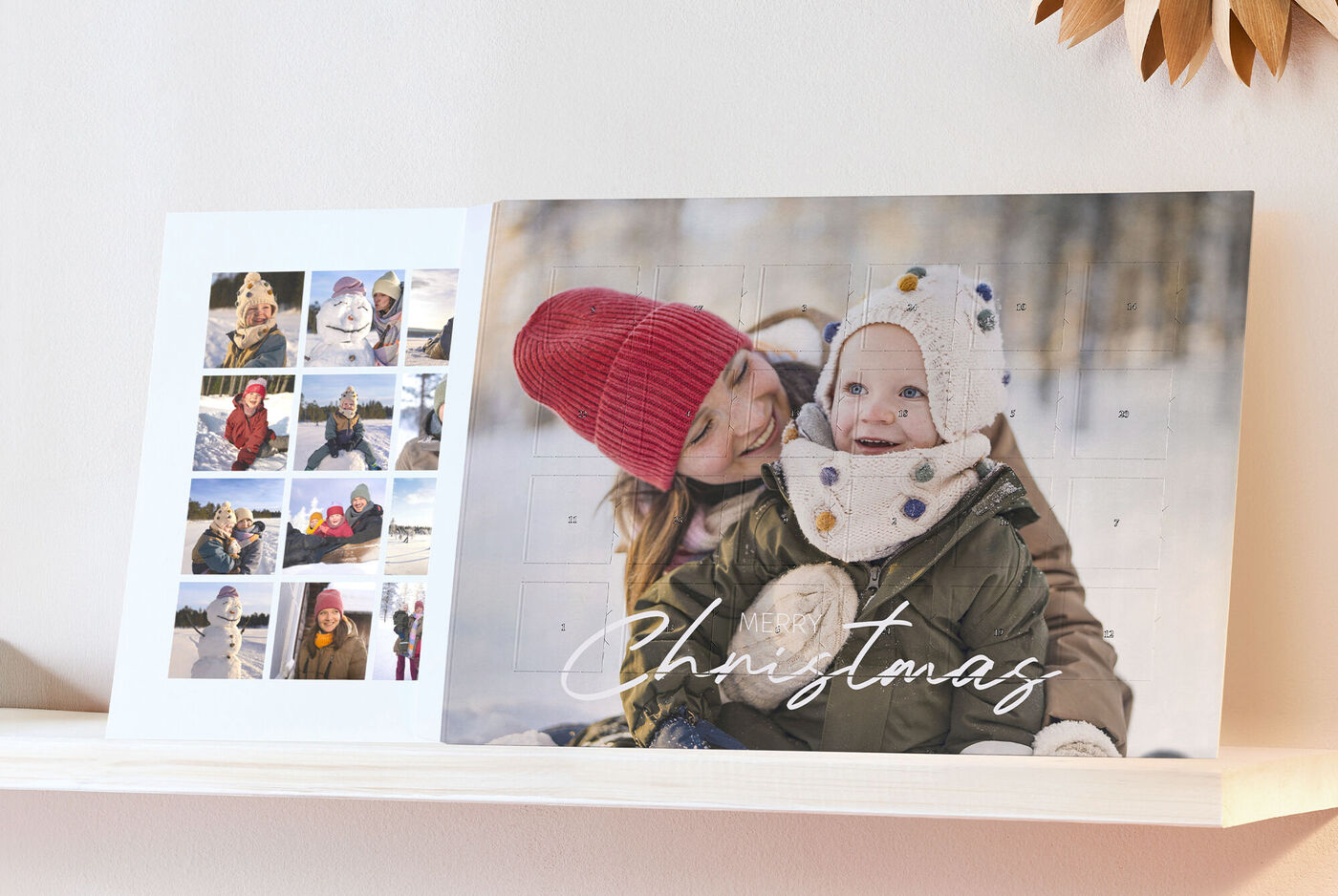 Calendrier de l'Avent photo qui se transforme en poster pĂȘle-mĂȘle avec des photos de famille