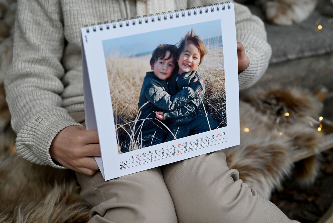 Calendrier de bureau carré 21x21 cm