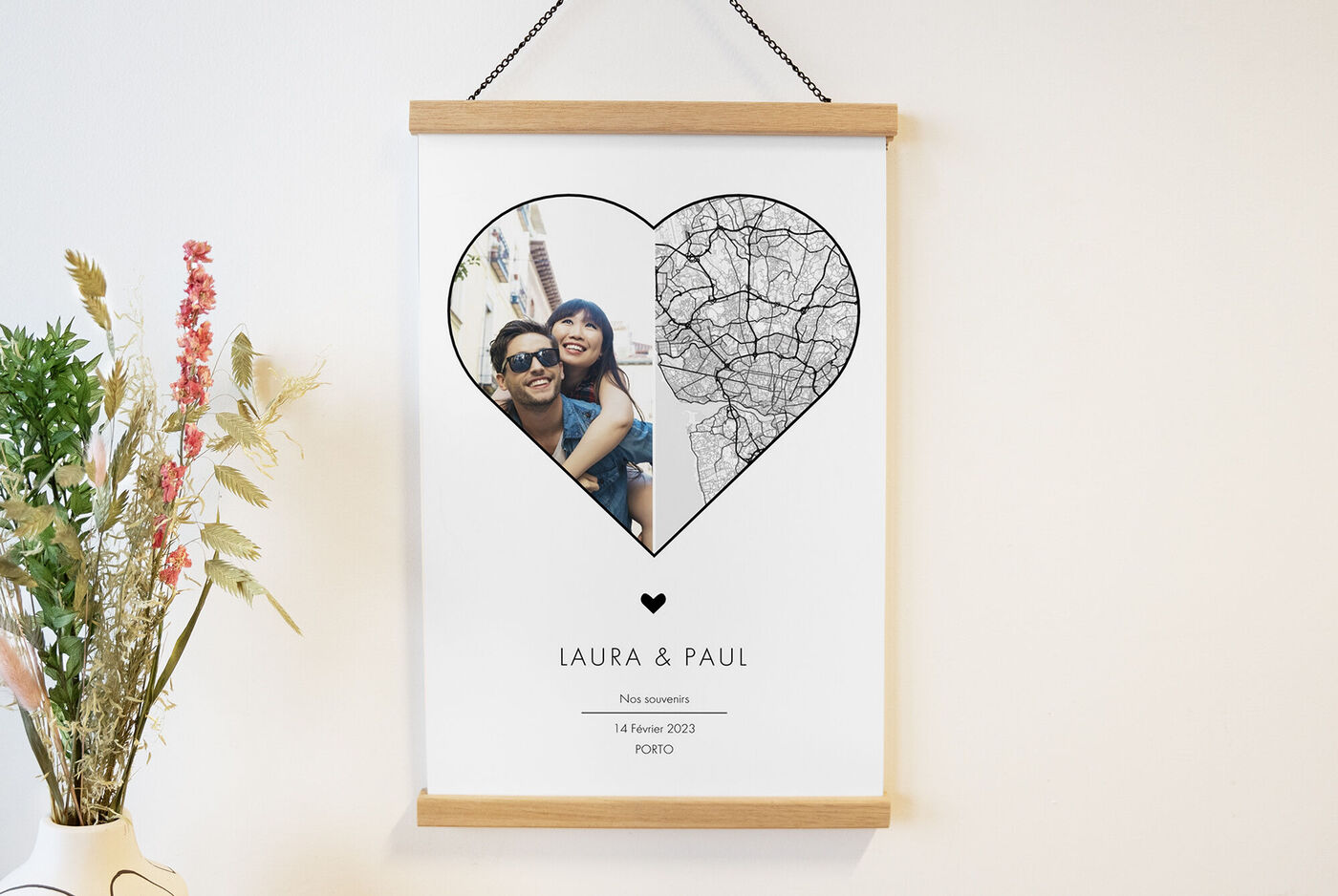 Affiche personnalisée pour couple