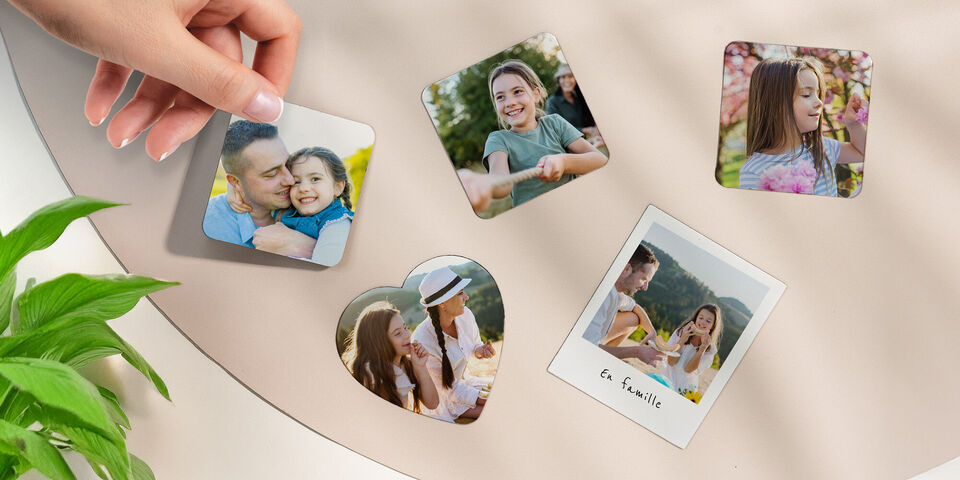 Magnets photo personnalisés en différents formats