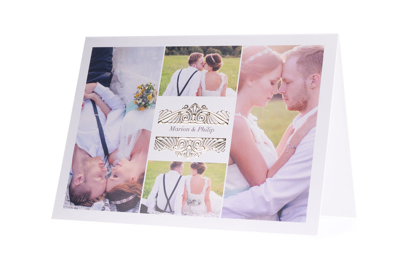 Un bel album photo bien conçu avec des instantanés d'un couple.