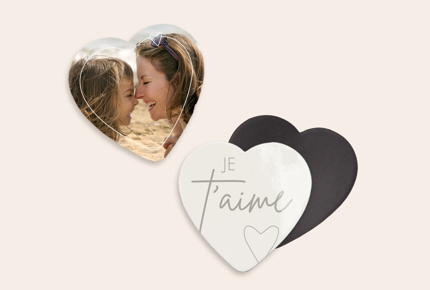 Magnet photo fête des mères "Je t'aime"