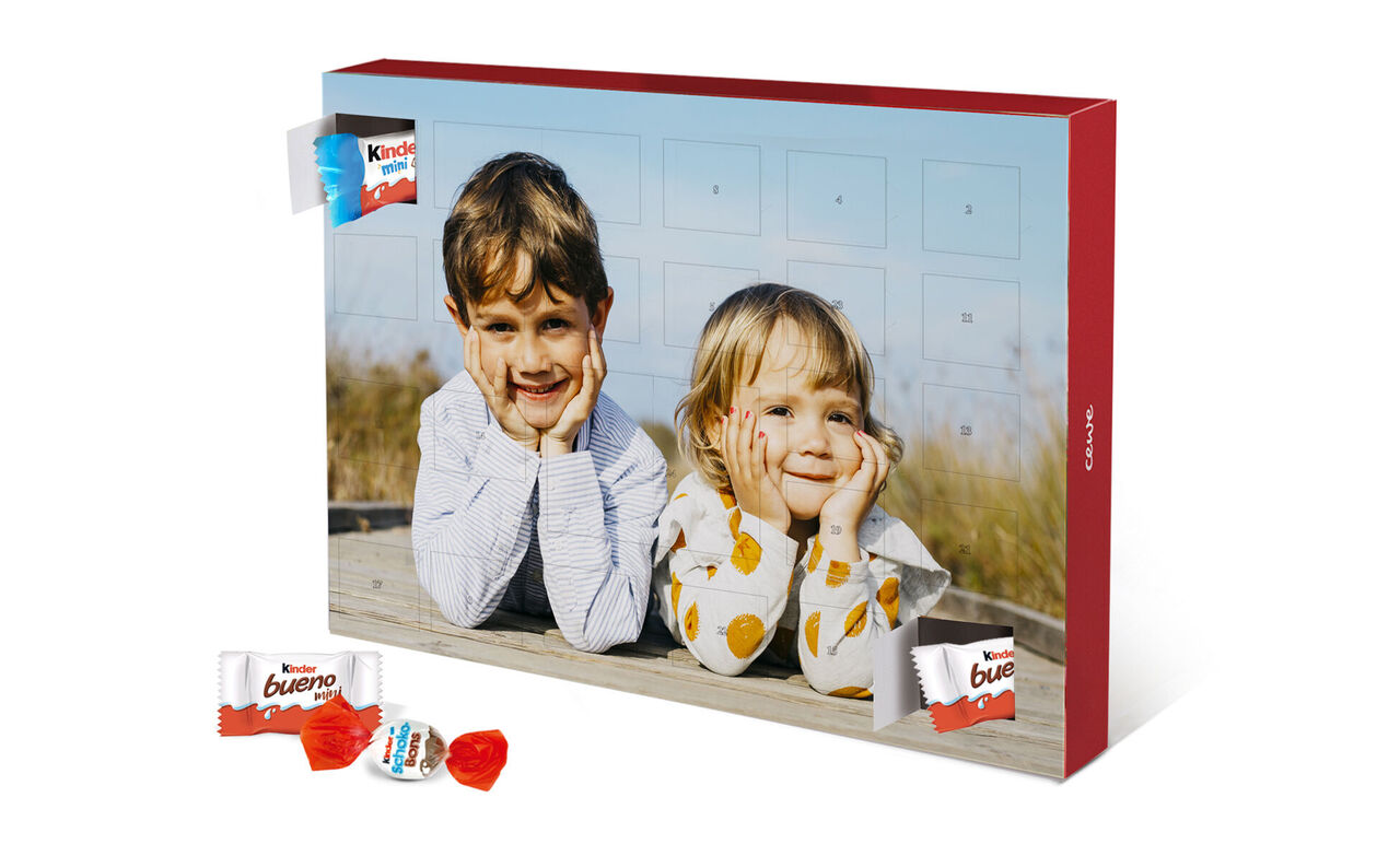 Calendrier de l'Avent personnalisé avec chocolats kinder® avec logo best-seller