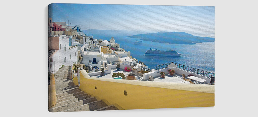 Photo sur toile de vacances, photo de Santorin imprimée sur une toile