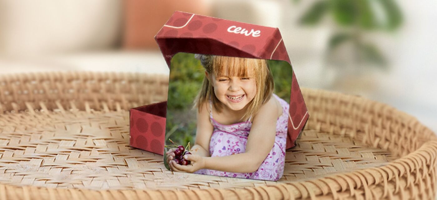 Un souvenir affectueux dans une boîte cadeau CEWE