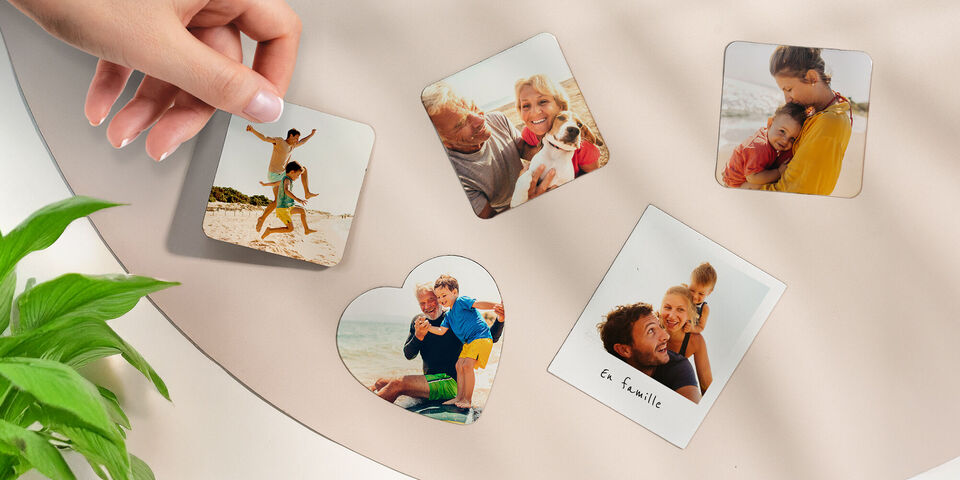 Magnets photo personnalisés en différents formats