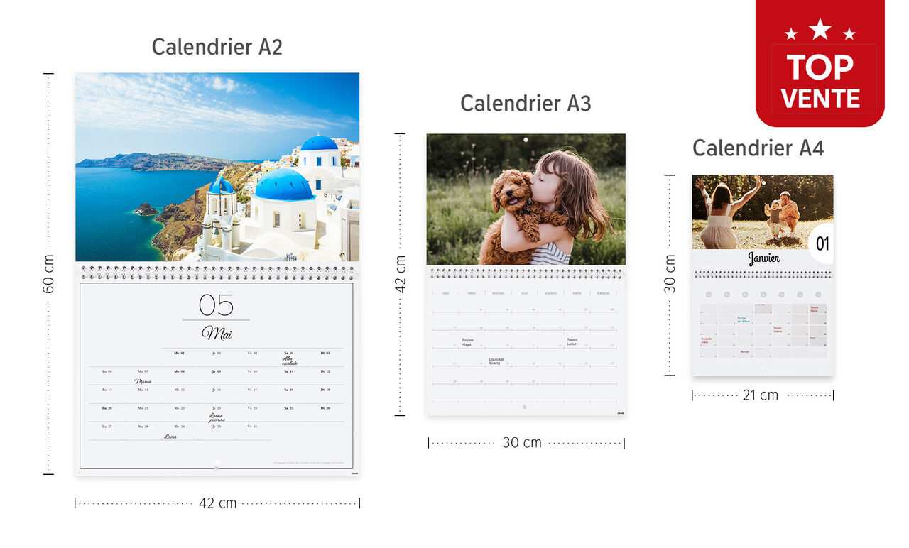 Calendrier double page personnalisé avec vos photos