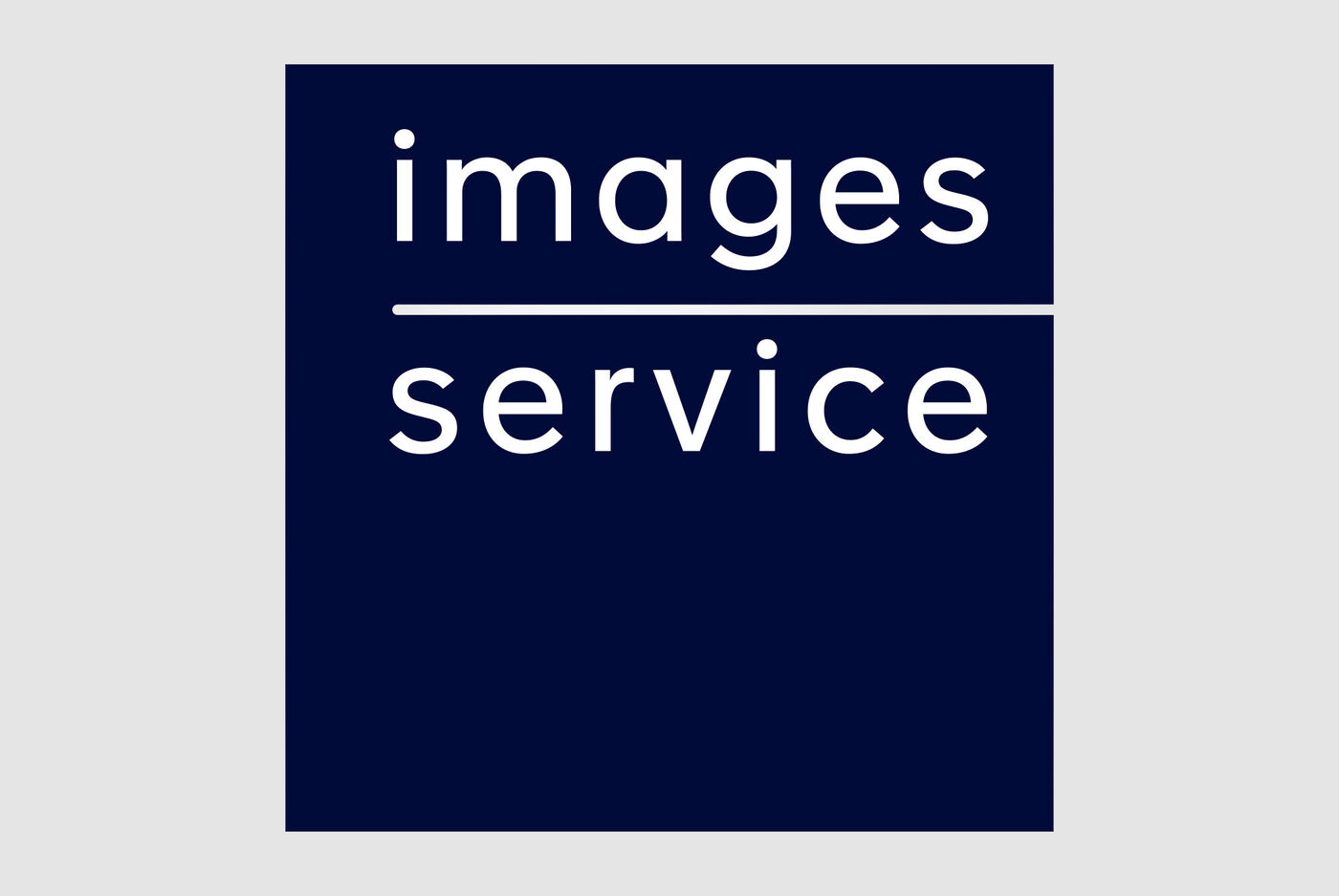 Logo du service d'images en couleur sombre.