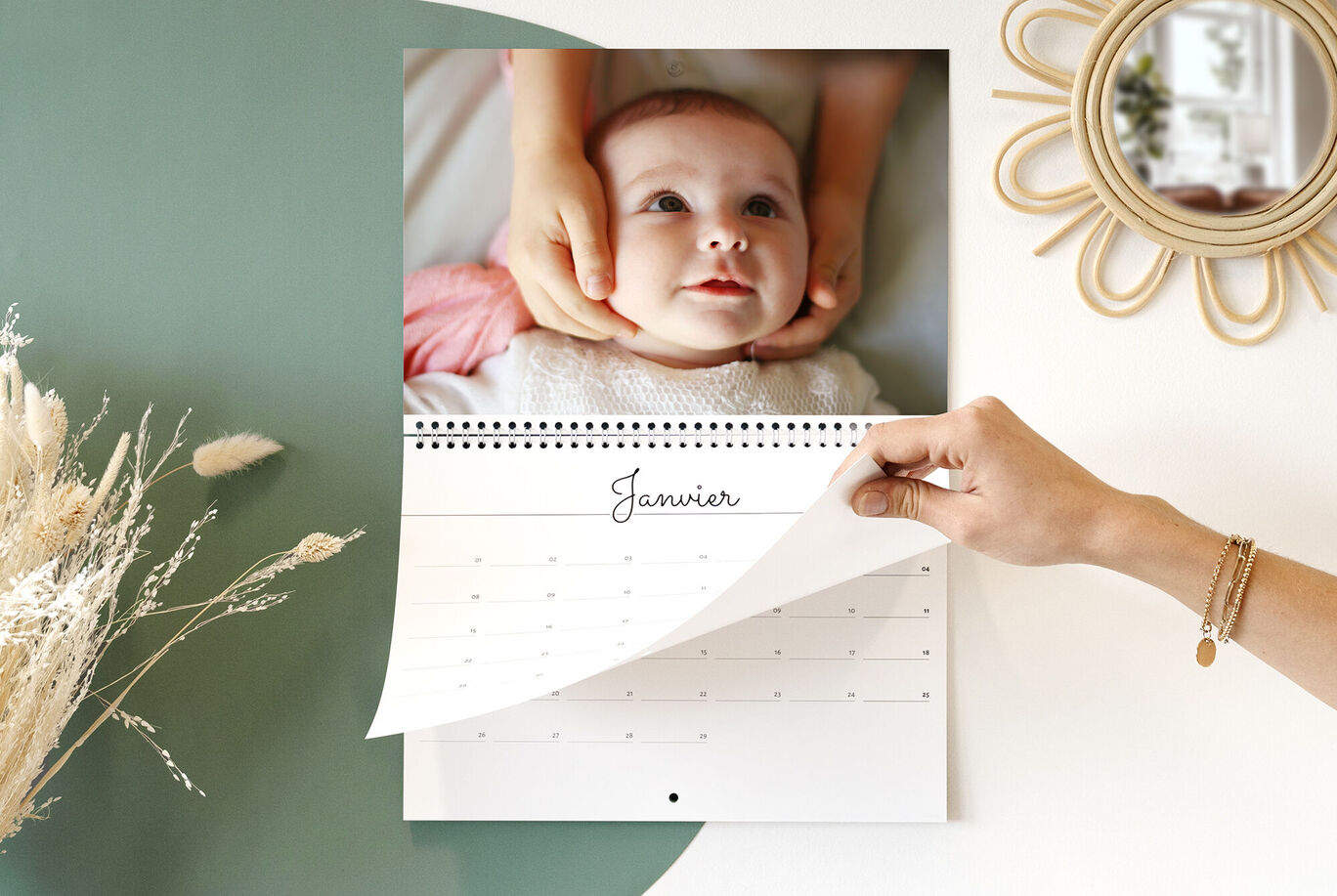 Calendrier personnalisé avec les meilleures photos de l'année précédente