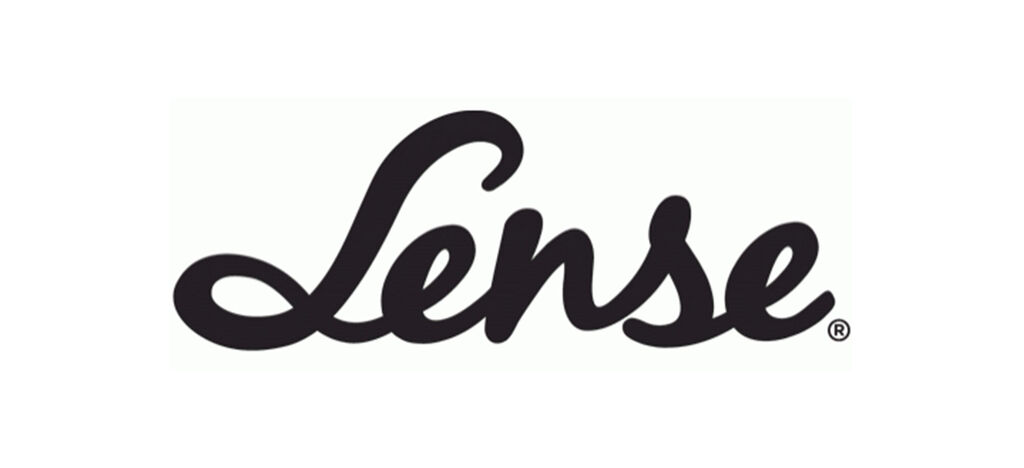 Logo de la marque Lense en écriture cursive.