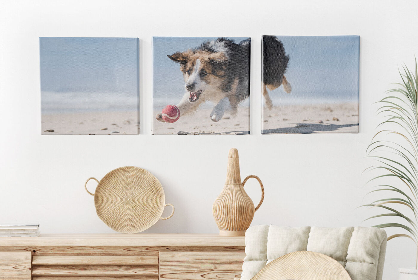 Triptyque de photos sur toile