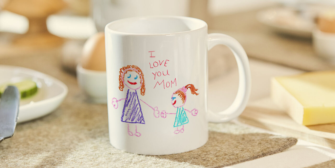 Mug personnalisé avec dessin d'un enfant