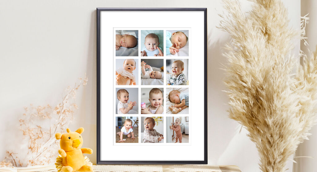 Collage de photos adorables de bébés dans diverses poses