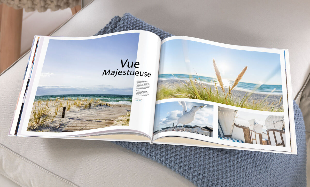 grand livre photo ouvert