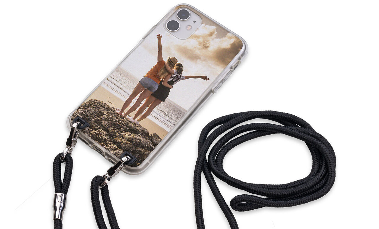 Coque personnalisée avec cordon bandoulière