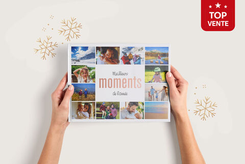 Album photo personnalisé avec les meilleurs moments de l'année écoulée