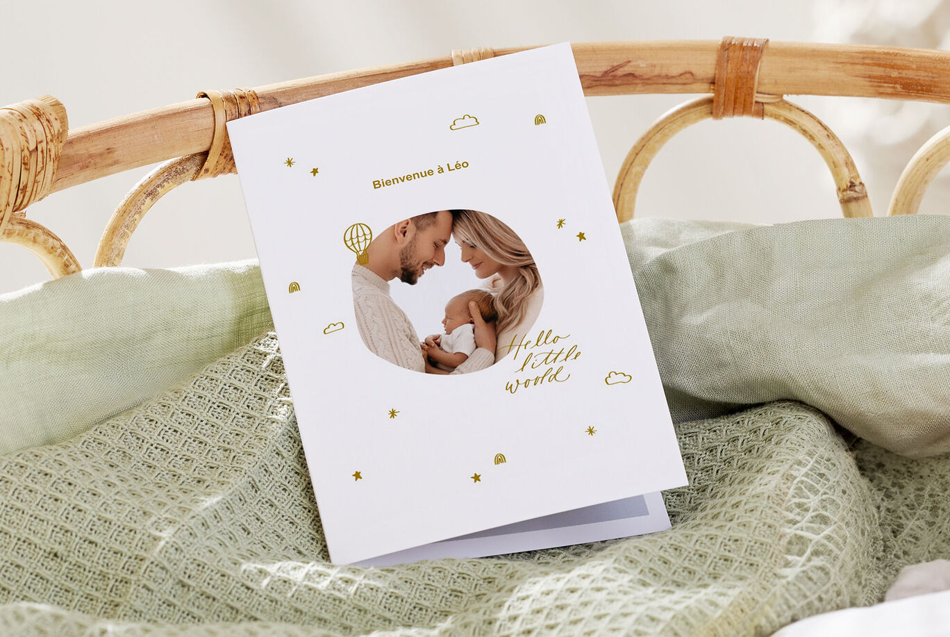 Une carte de vœux CEWE créative avec un design chaleureux pour des occasions spéciales et des messages affectueux