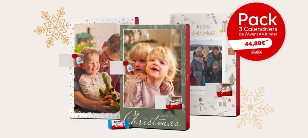 Pack 3 calendriers photo muraux