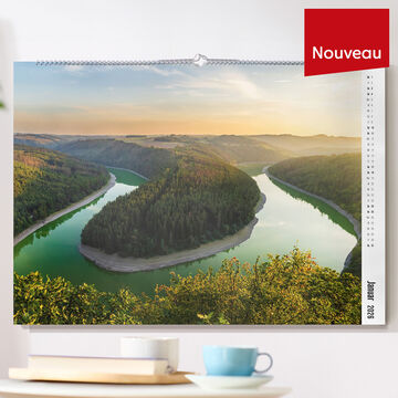 Nouveau calendrier mural grand format avec une belle photo de paysage