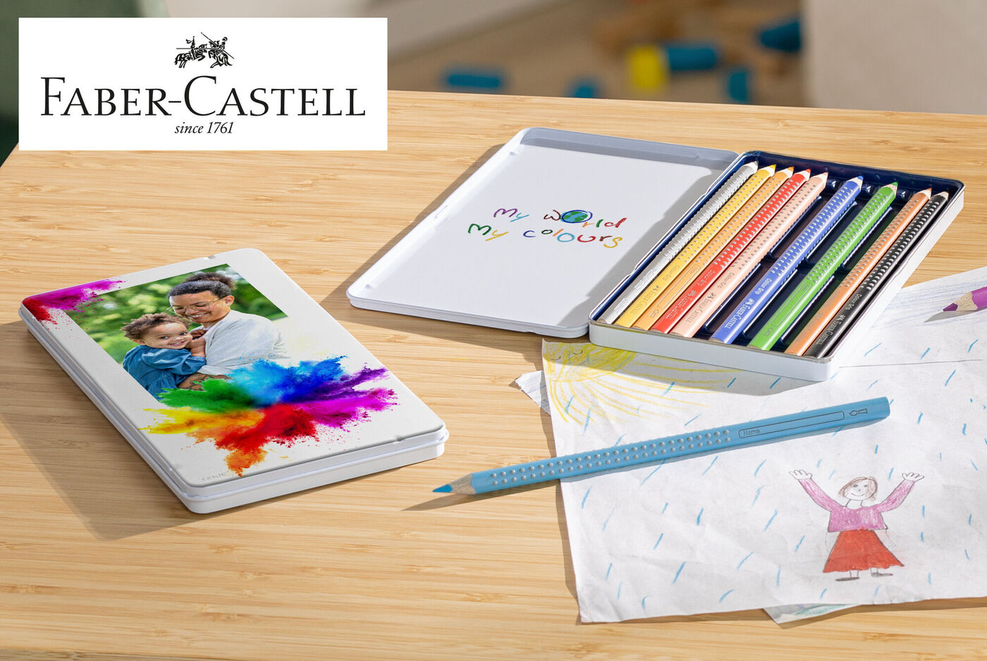 Set de crayons de couleur Faber-Castell pour enfant, idée de cadeau de Pâques créatif