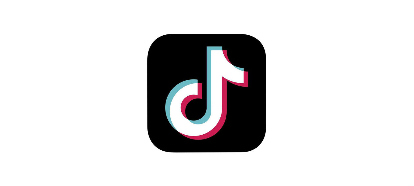 Logo de l'application populaire de vidéos courtes TikTok en couleurs vives