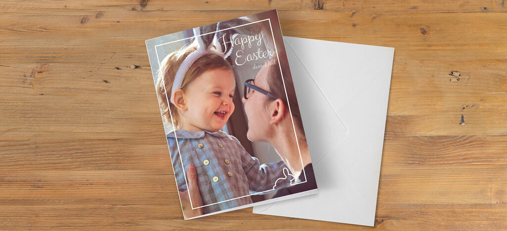 Carte de vœux de Pâques avec un motif joyeux.