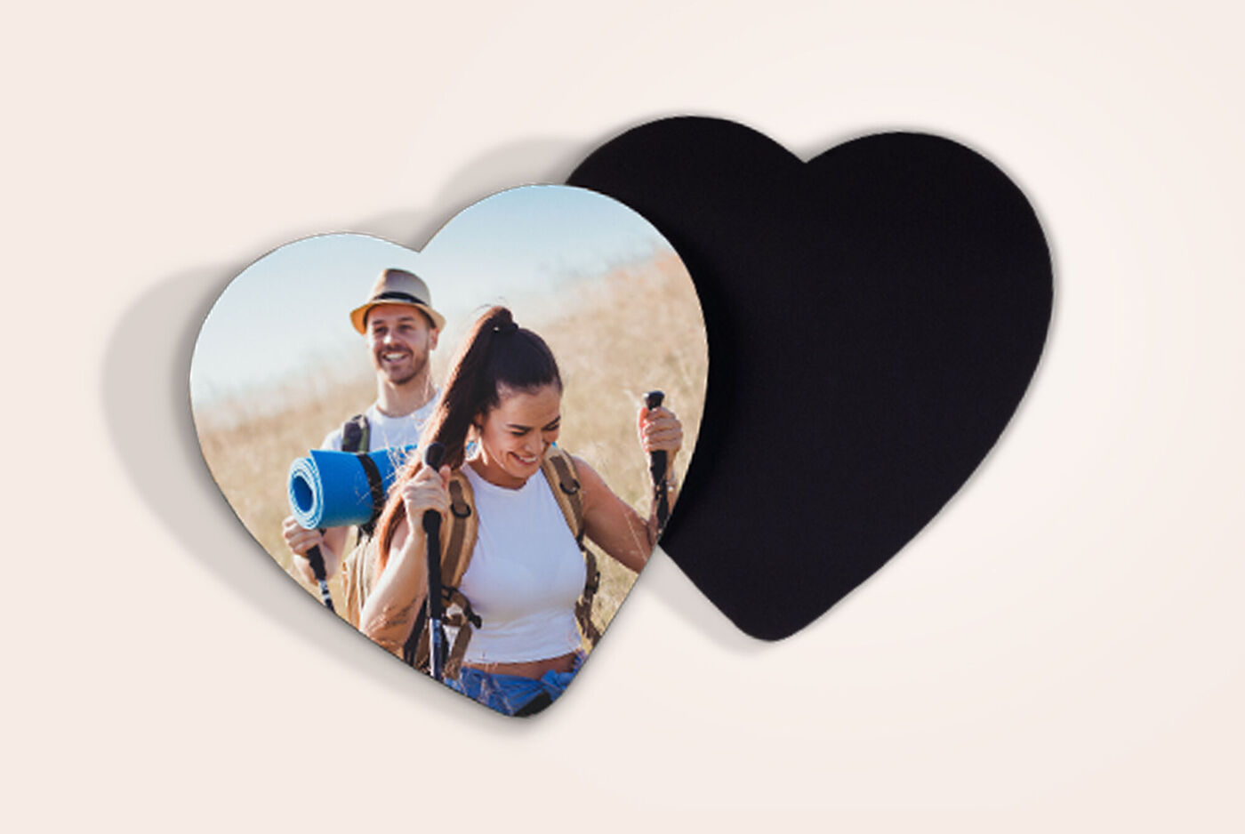 magnet photo personnalisé au format coeur