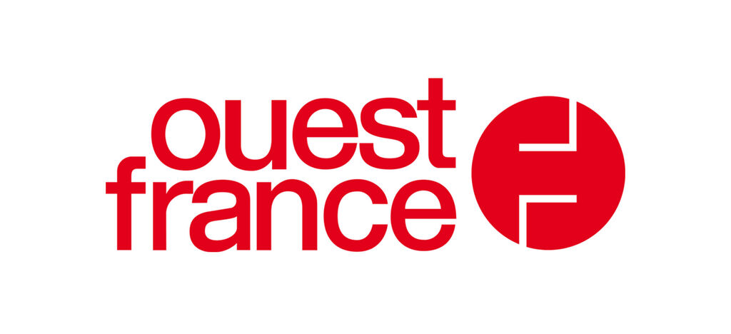 Logo d'Ouest France en rouge.