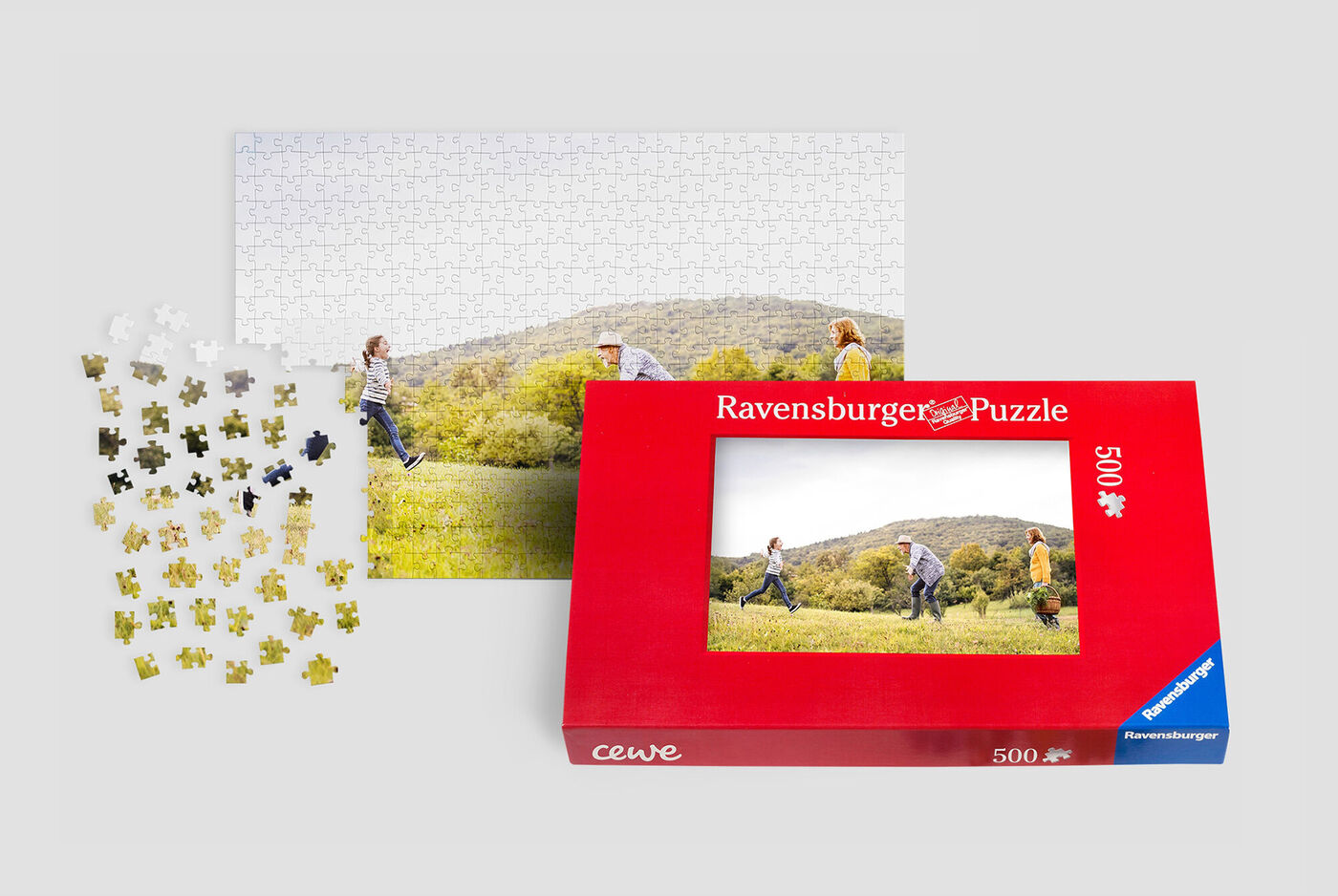 Puzzle photo Ravensburger et sa boîte rouge