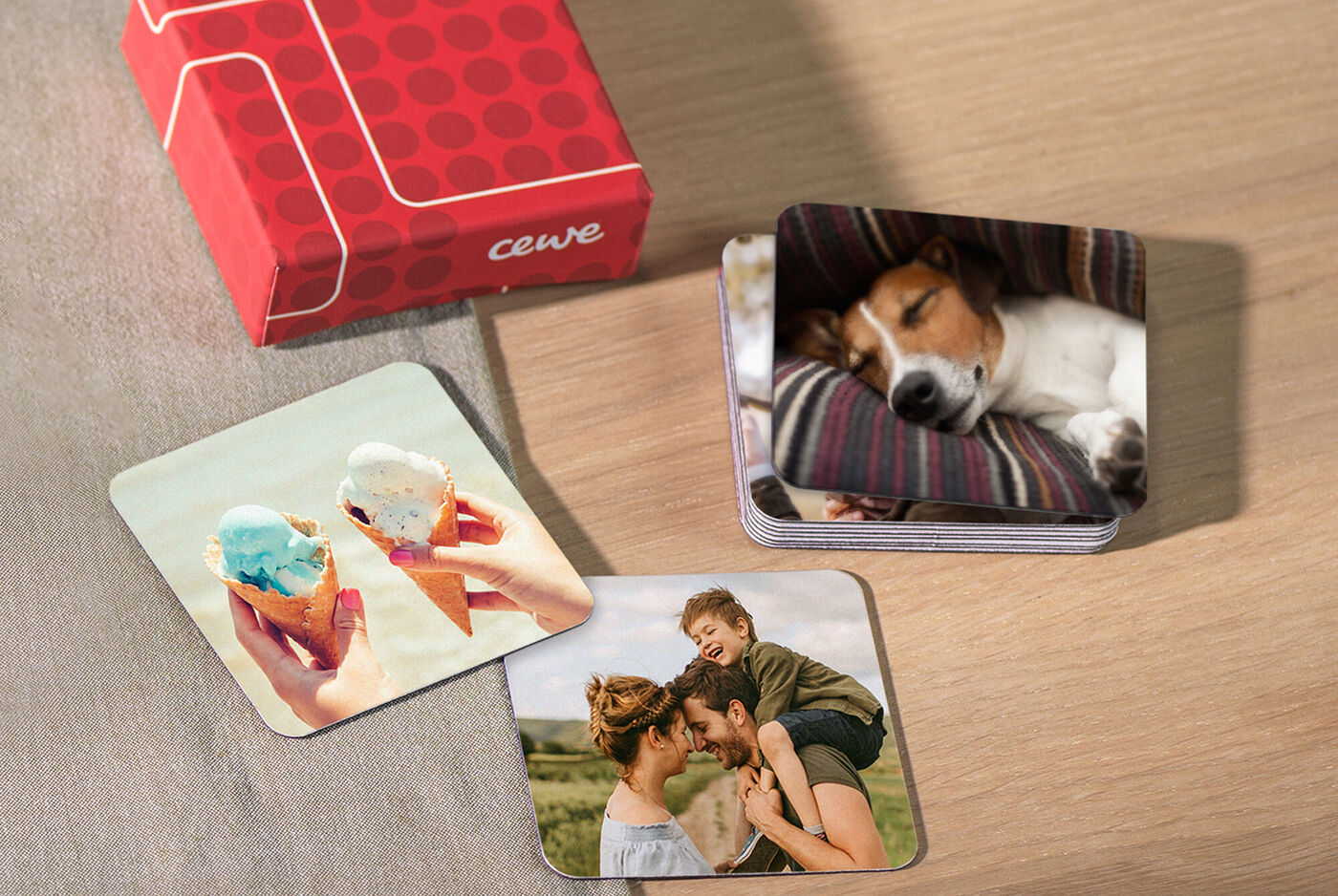 Magnets personnalisés avec photos format carré