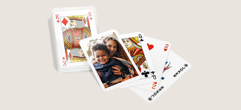 Jeu de carte personnalisé avec photo au dos