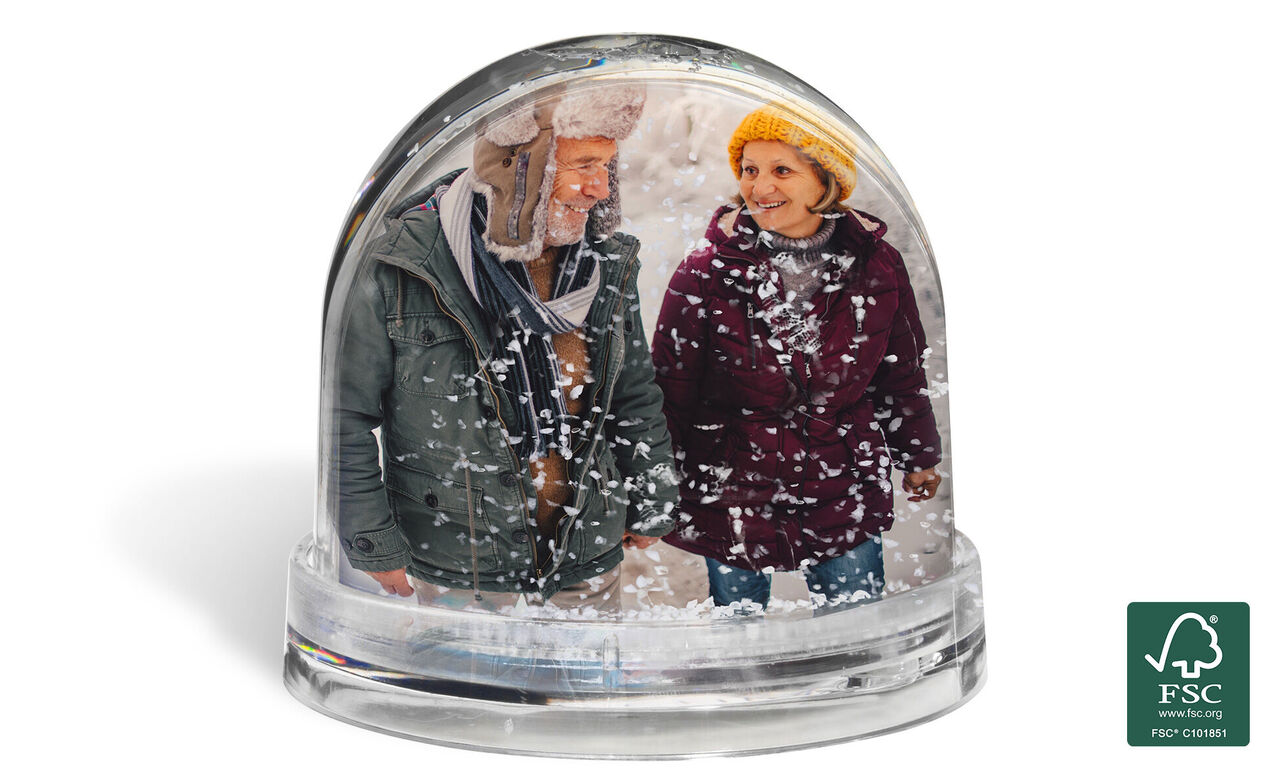 Boule de Noël personnalisée modèle Boule à neige - Print Your Love