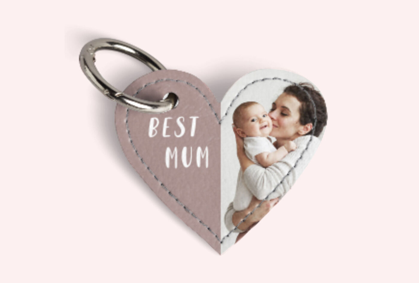 Porte-clé format coeur avec design fête des mères