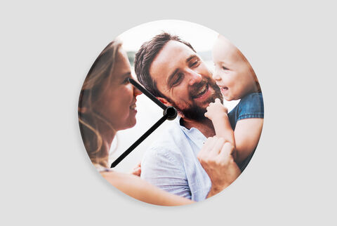 Horloge personnalisée avec une photo de famille