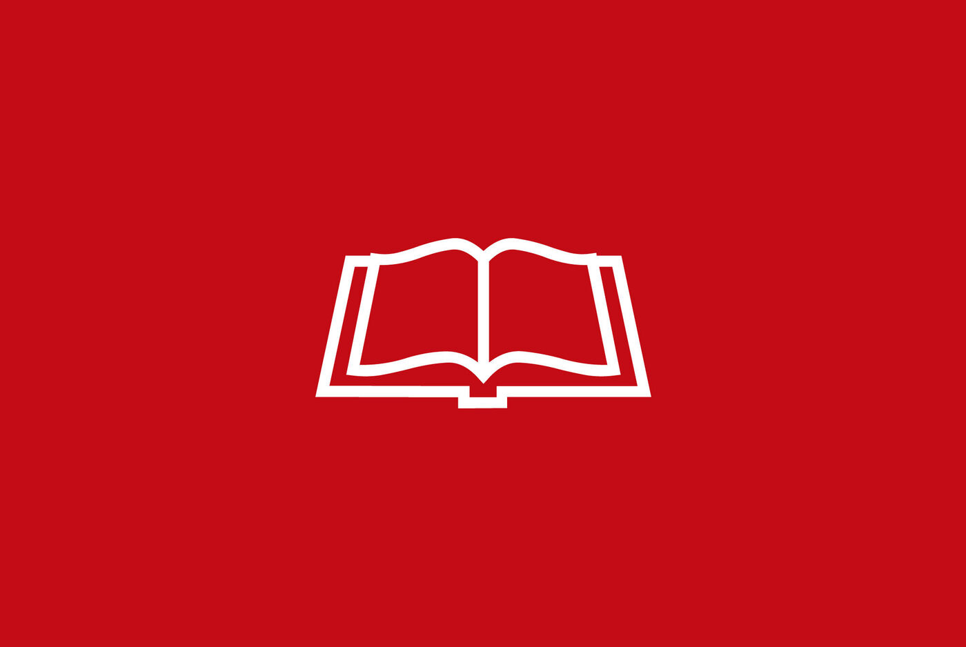 Un livre ouvert sur fond rouge