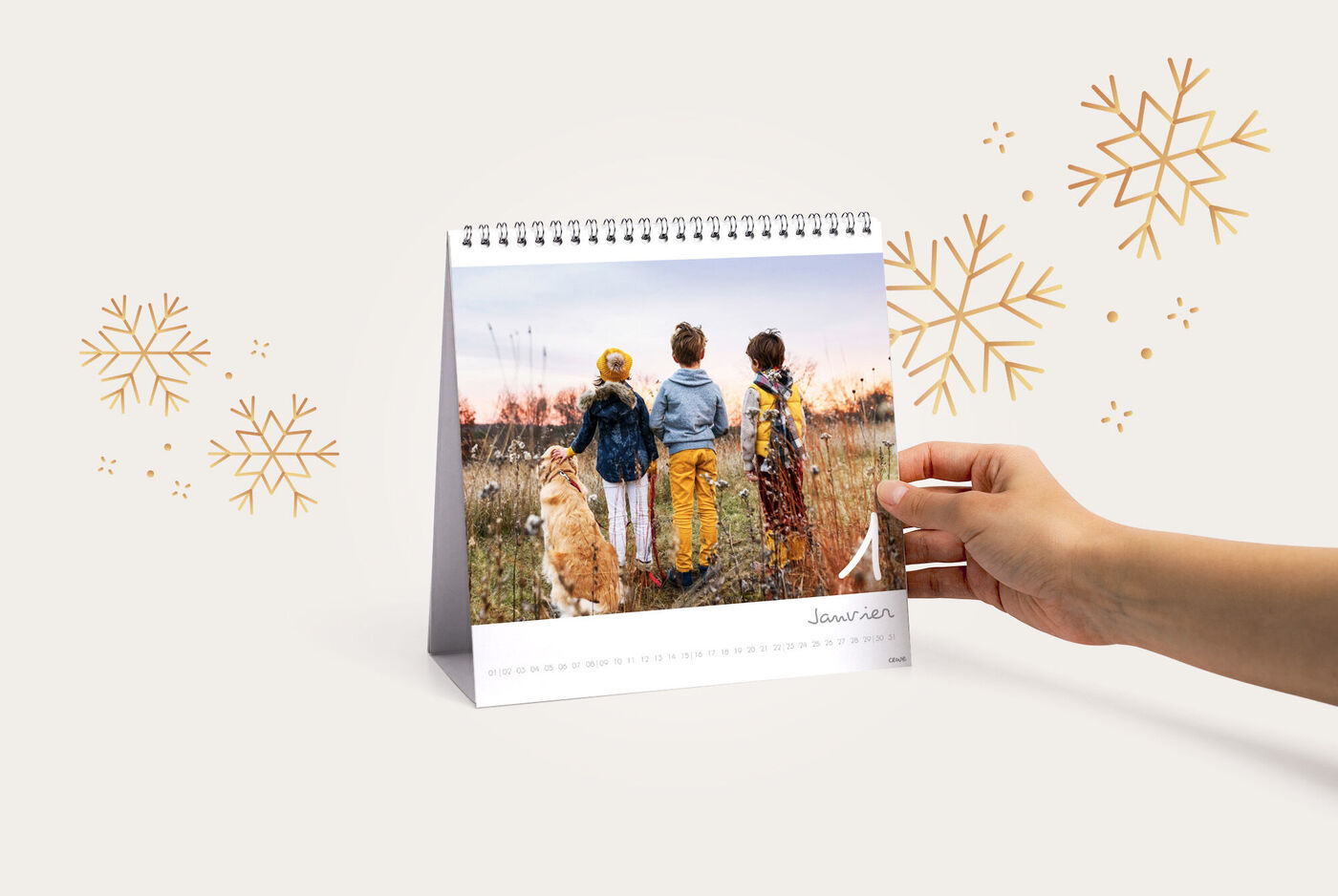 Calendrier photo de bureau 21x21 cm