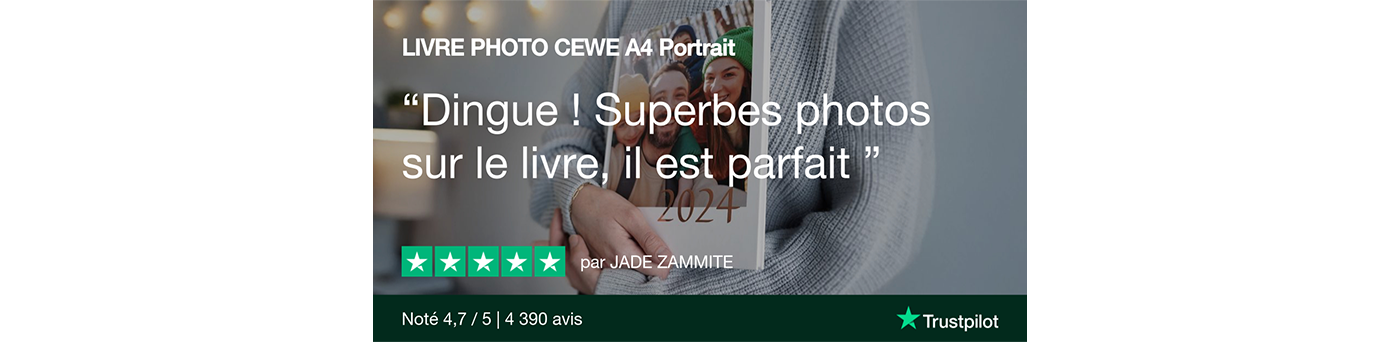 Témoignage élogieux d'un client ravi par la qualité de son Livre Photo CEWE
