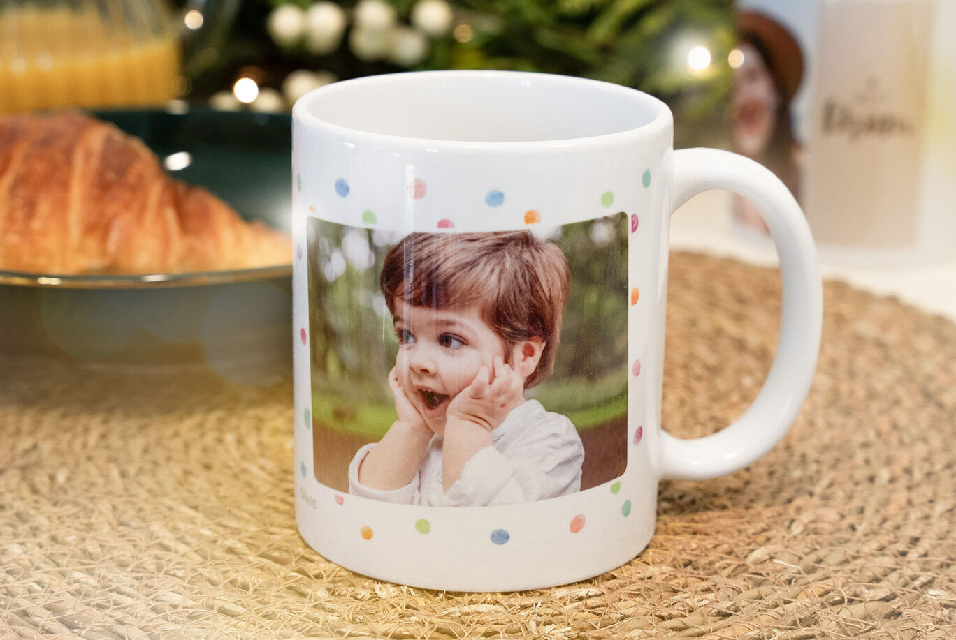 Tasse personnalisé avec la photo d'un petit garçon