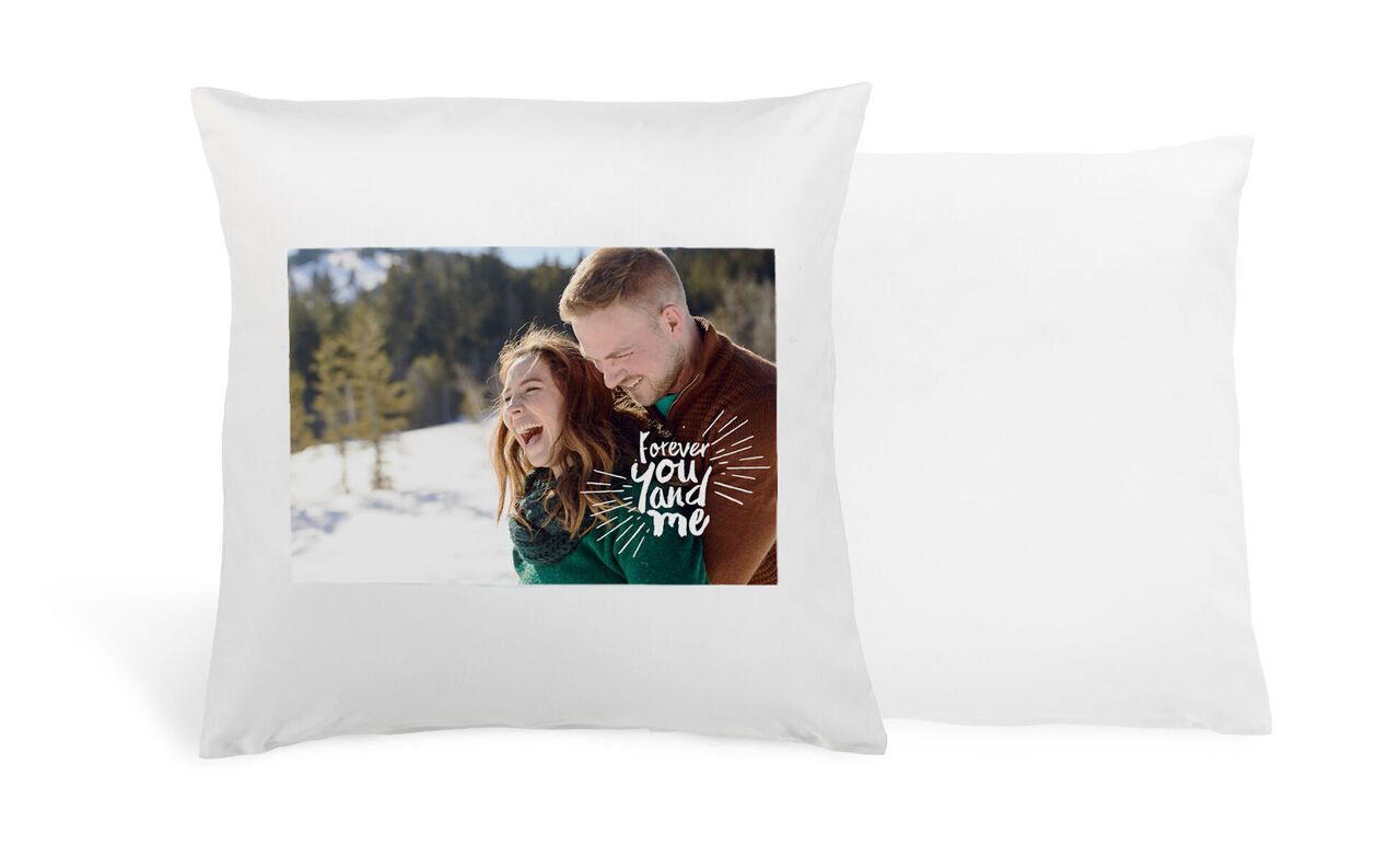 Housse de coussin personnalisé avec vos photos et textes