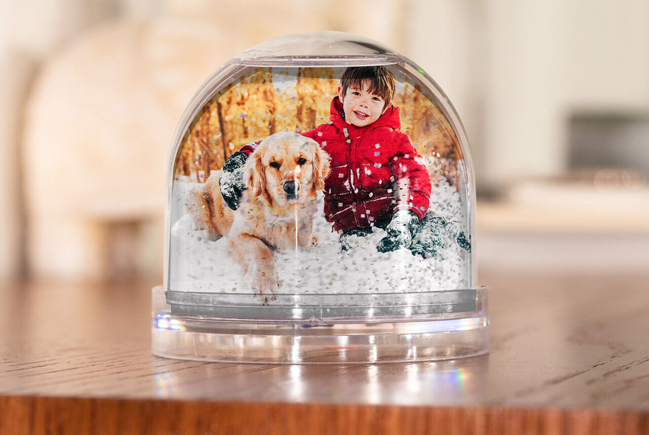 Boule à neige personnalisée avec photo