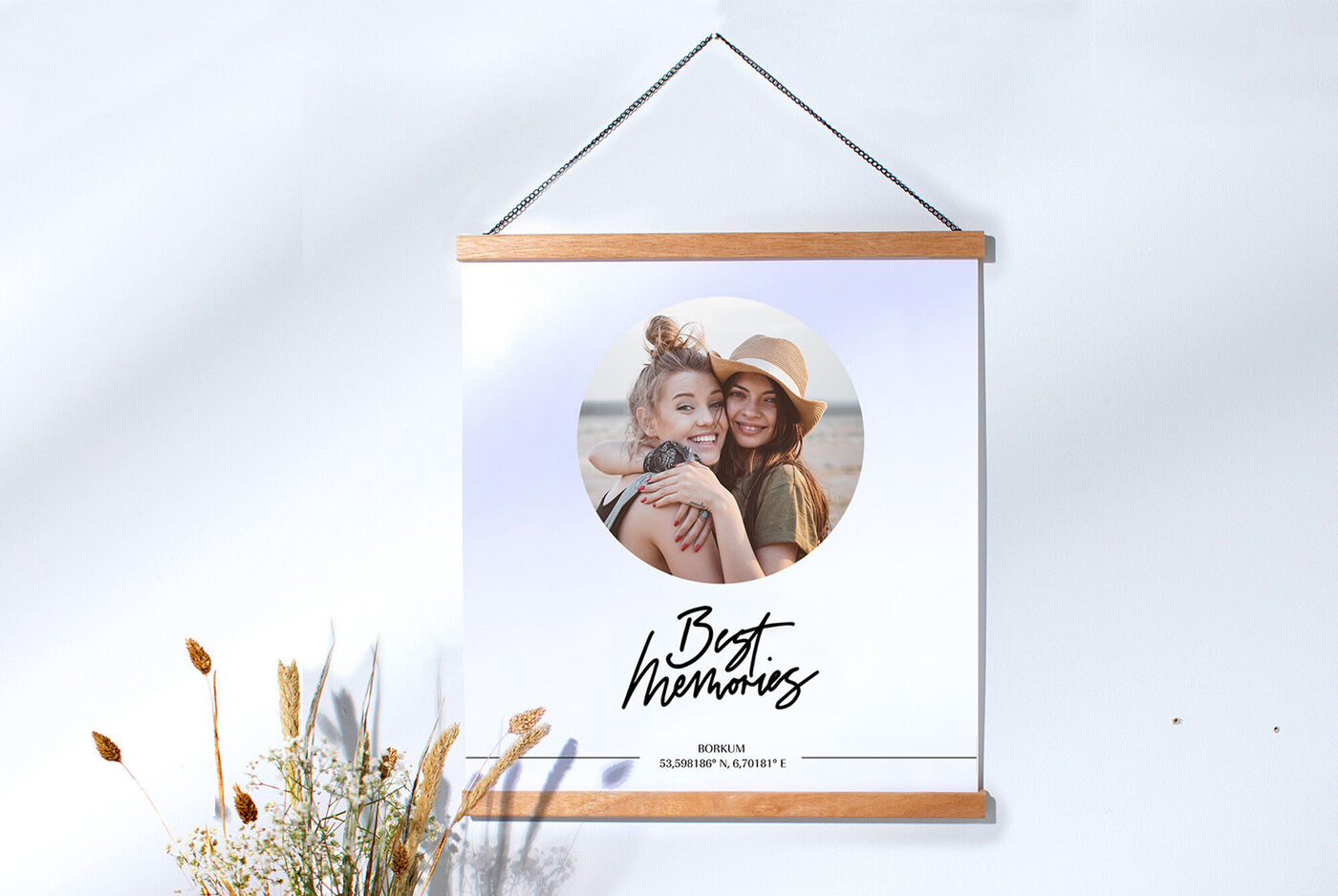 Poster personnalisé avec support bois