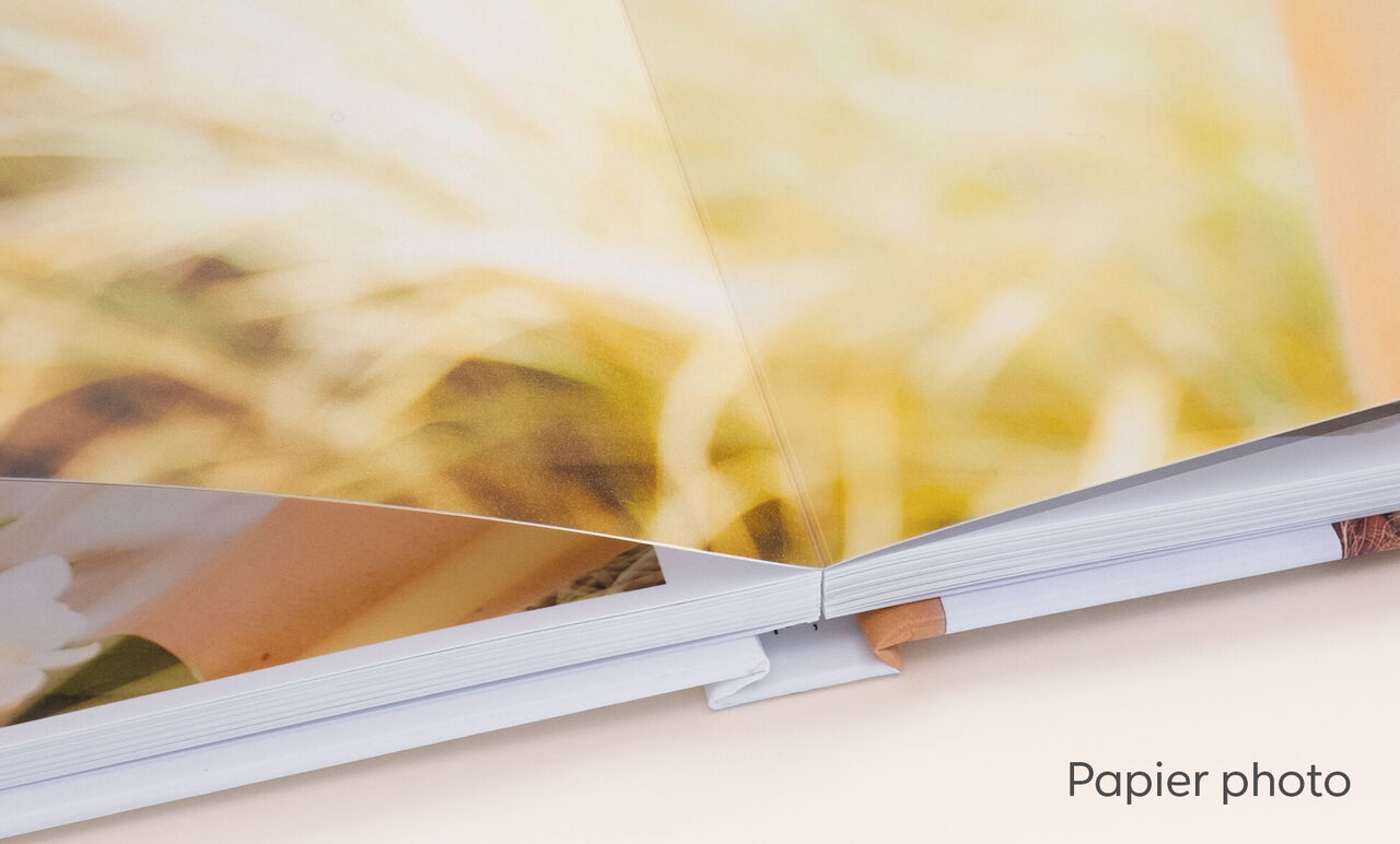 Zoom sur le papier photo du Livre Photo CEWE XXL paysage