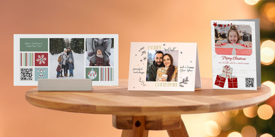 Carte de vœux de Noël personnalisée avec une vidéo