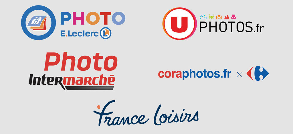 Logos de différents prestataires photo proposant des services créatifs.