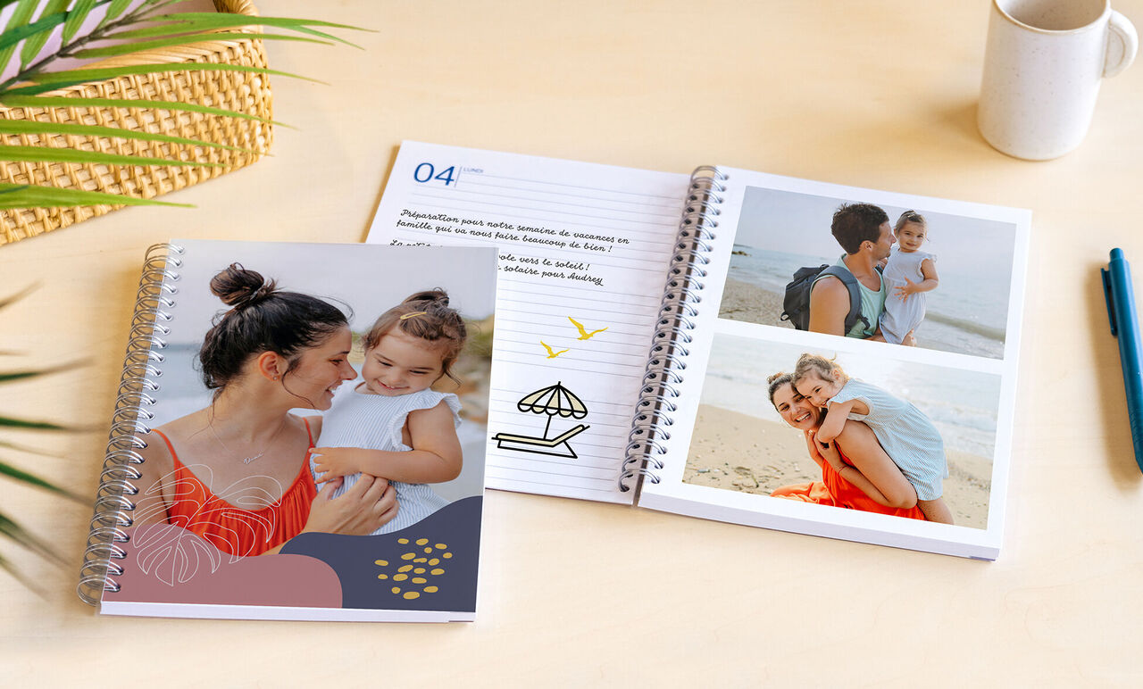 Agenda à spirale personnalisé avec photo