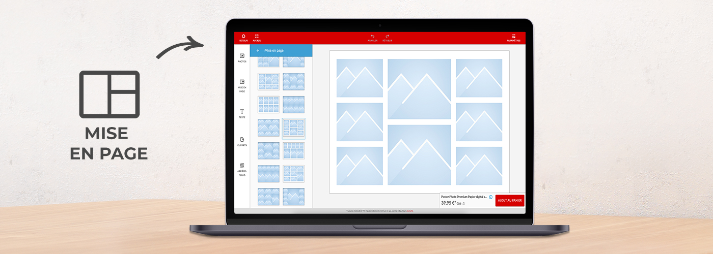 Outil de conception de CEWE pour créer un pêle-même photos personnalisé