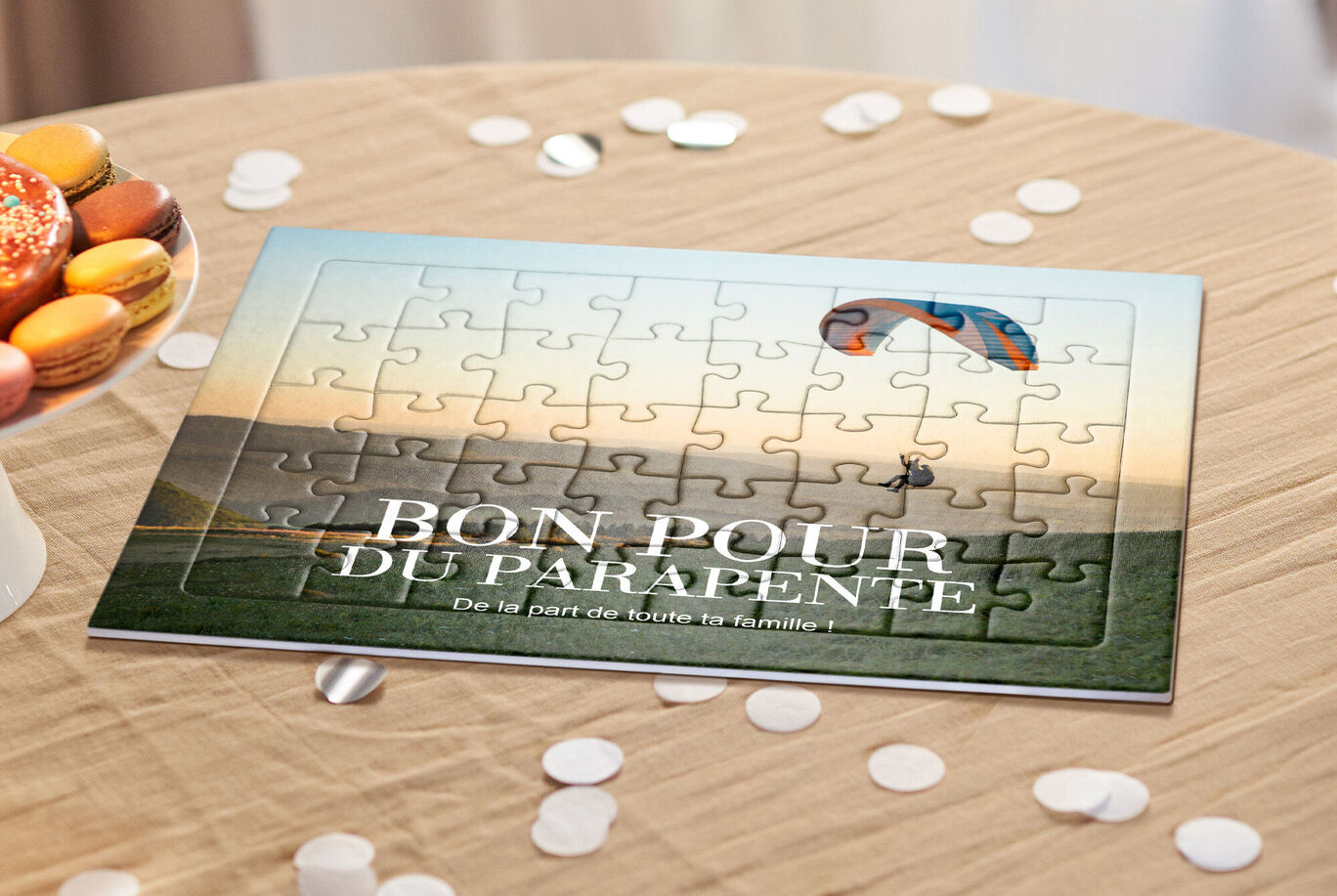 Bon cadeau sous forme de puzzle photo